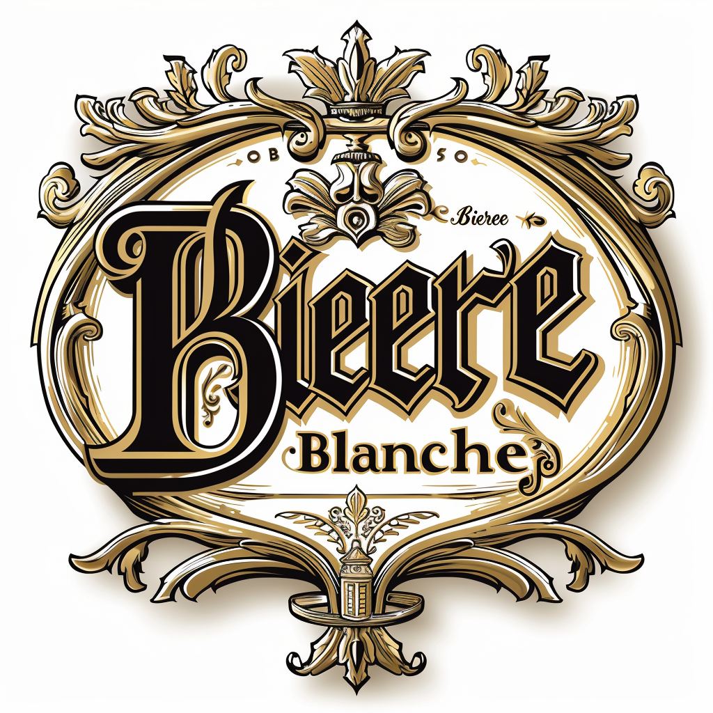 Biere Blanche Gothic Logo Fleur