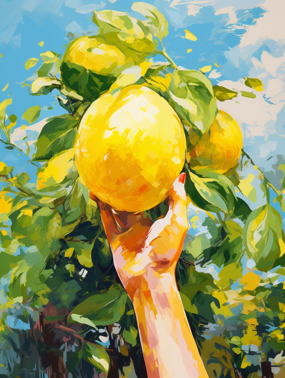 Acrylic painting of a coveted lemon