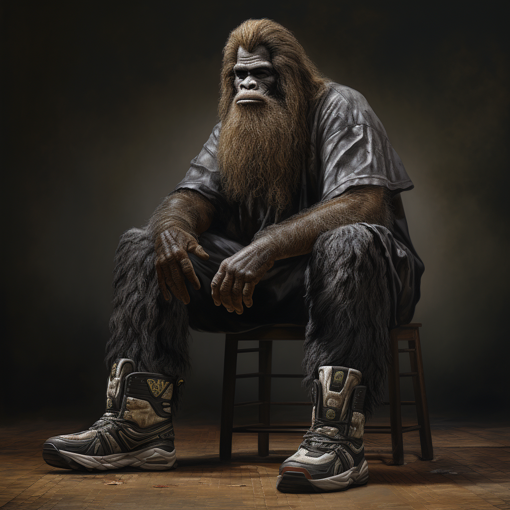 Big Foot wearing Air Jordan Ones