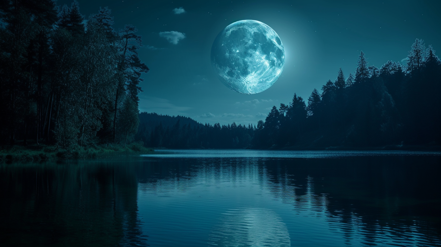 Moon over Black Forest Water