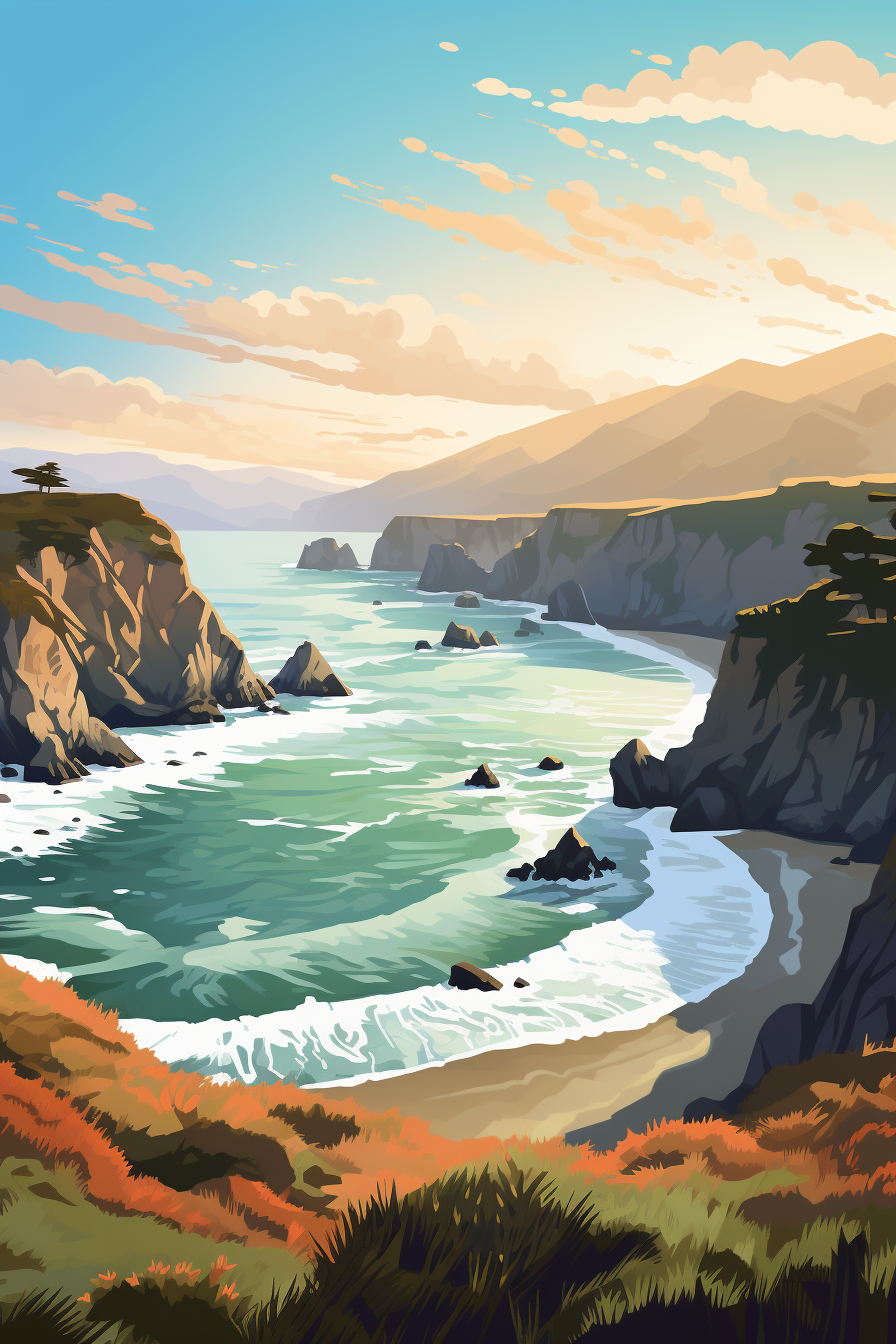 Vector art of Big Sur