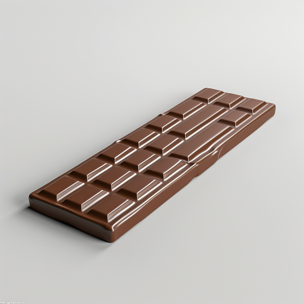 Chocolate bar on white background