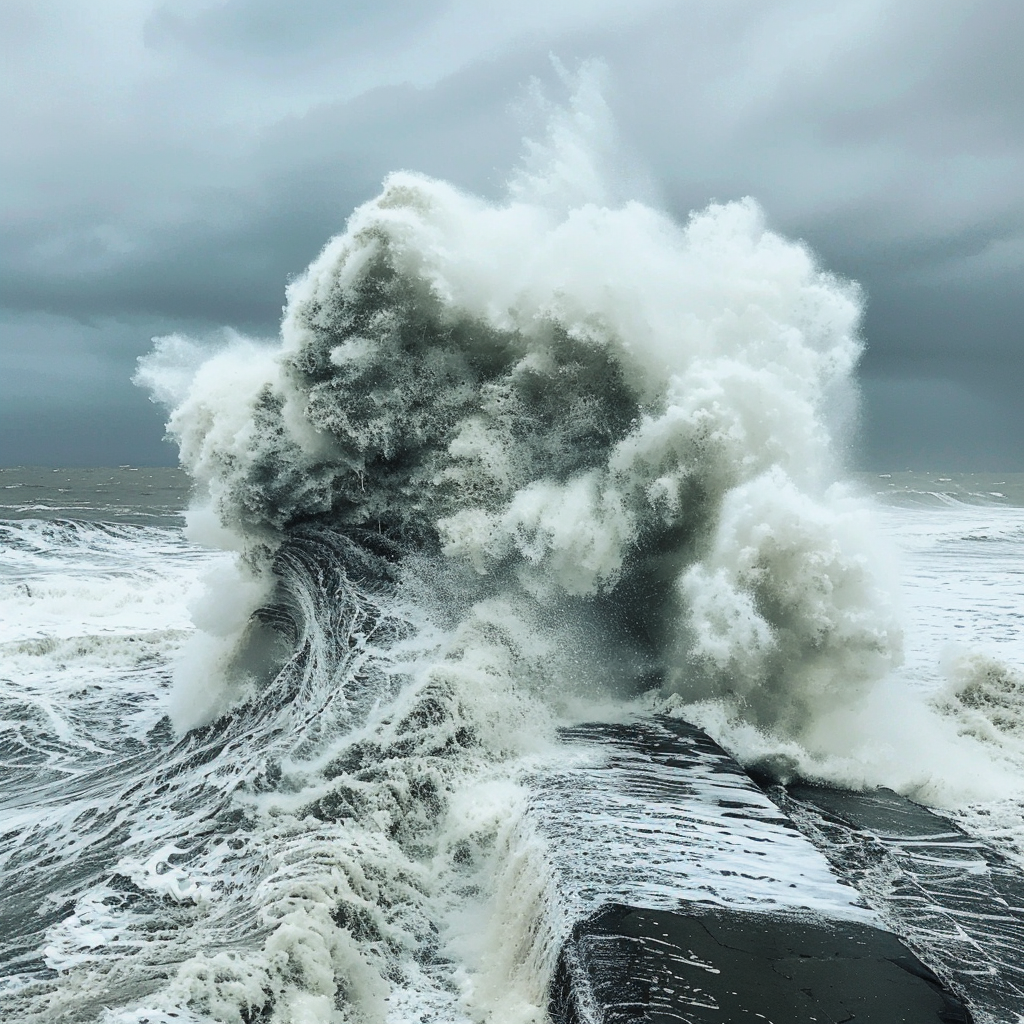 Big Waves Tsunami Ocean Storm