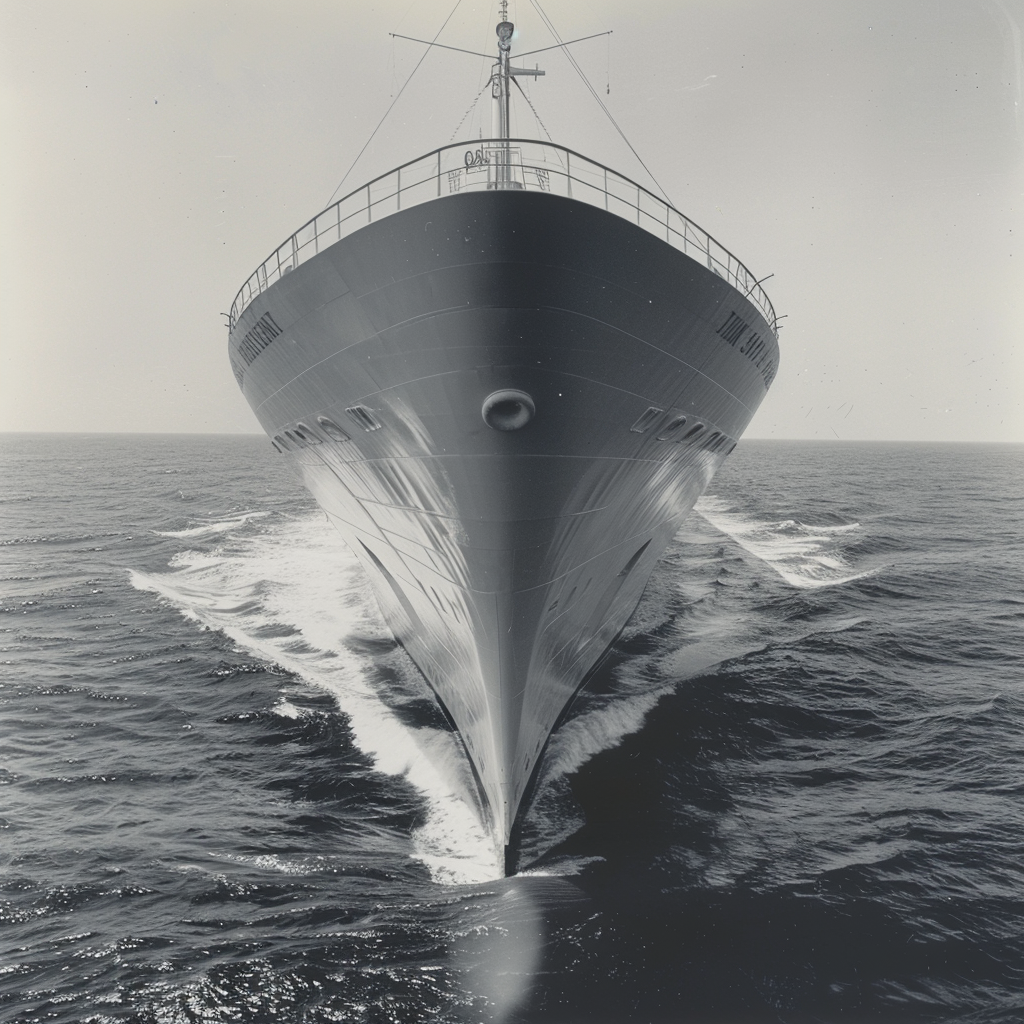 Stern of big cruising ship