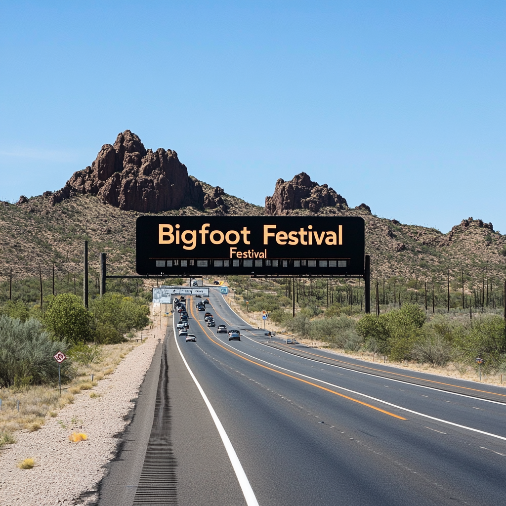 Bigfoot Festival Highway Sign