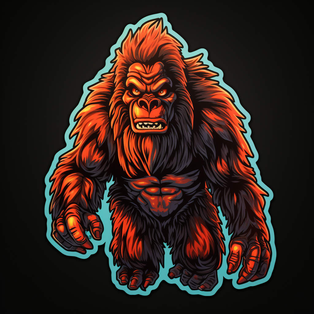 Bold Bigfoot Sticker Illustration | Max 6 words