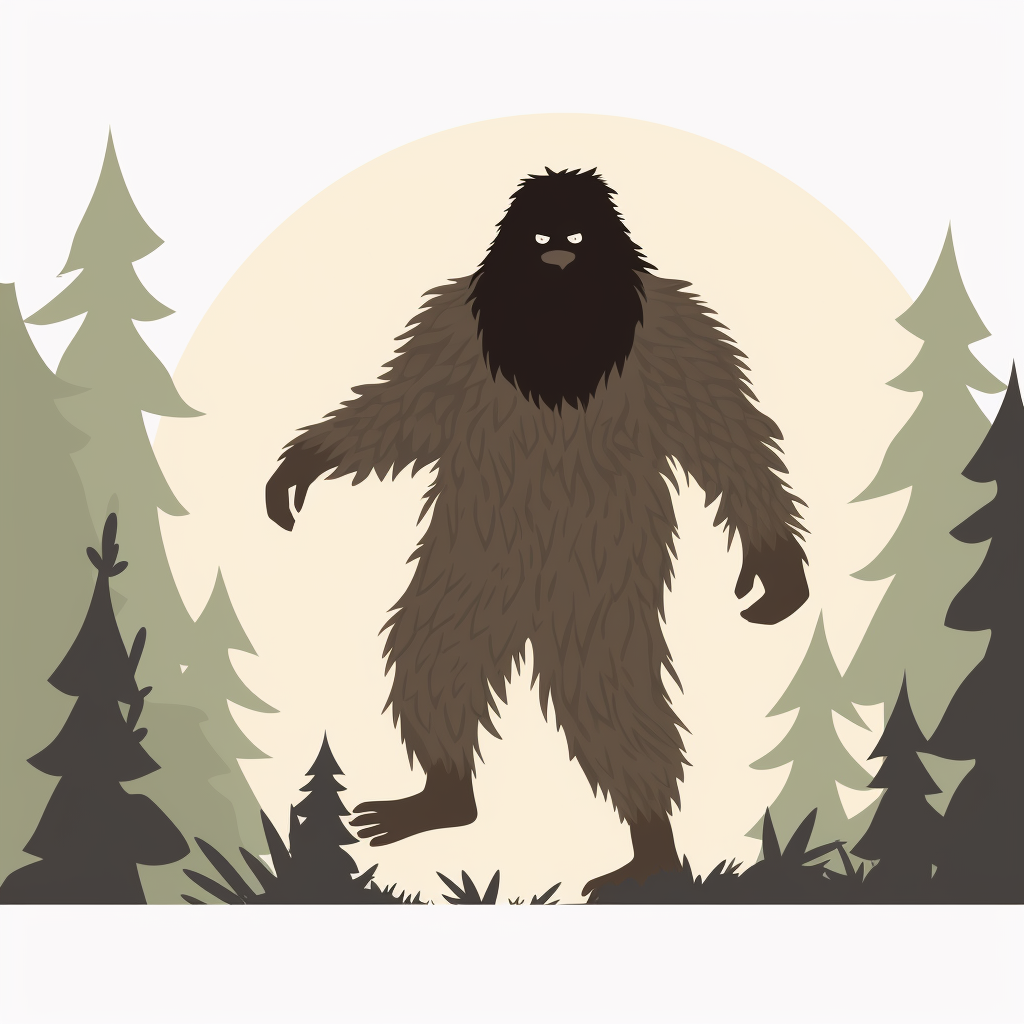 Bigfoot in minimalistic style