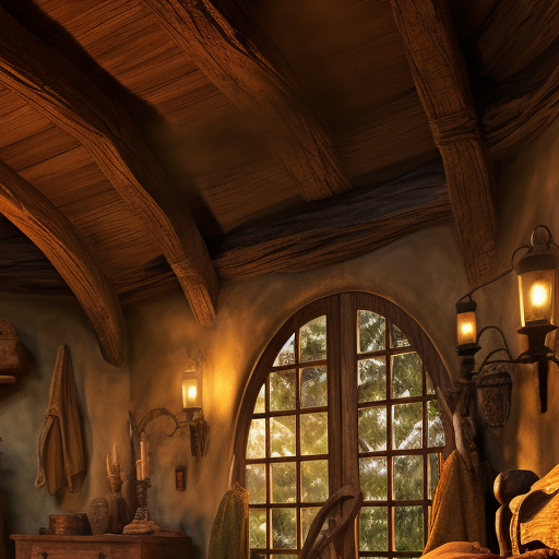 Cozy Bilbo Baggins' bedroom retreat