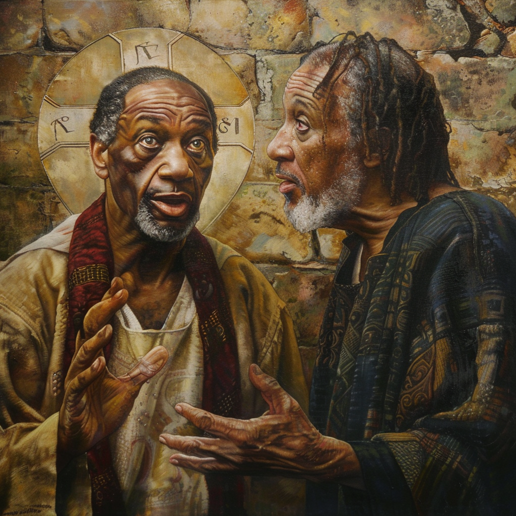 Bill Cosby argues with Jesus