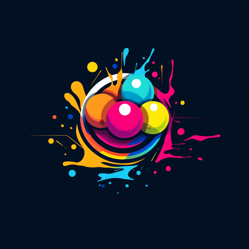 Colorful vibrant billiards logo