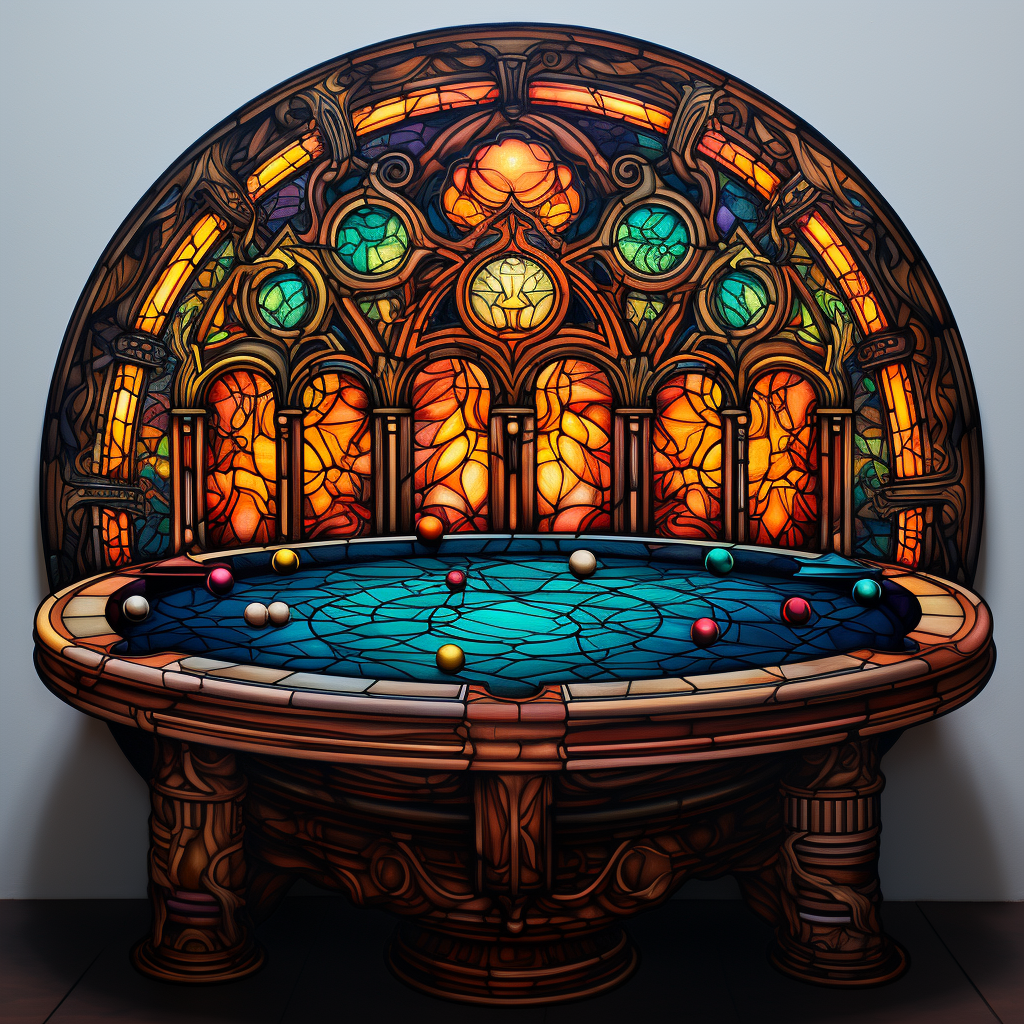 Art Painting of Billiards Table in Vanitas Style