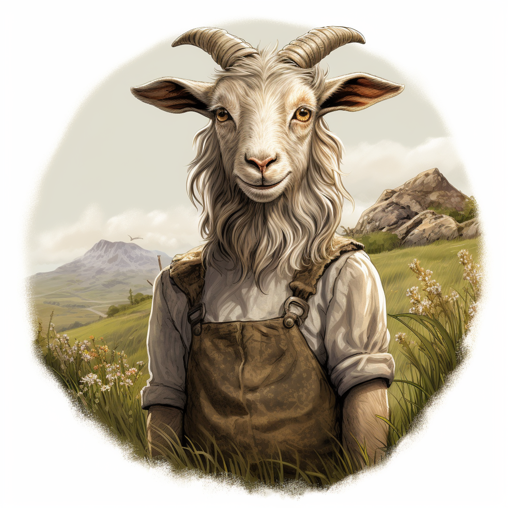 Illustration of Billie Goat Gruff tale