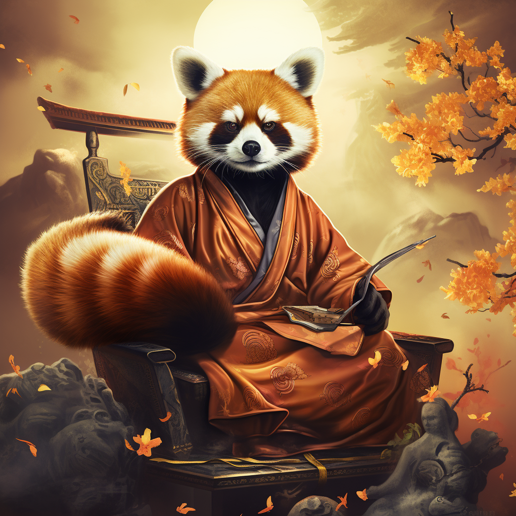 Image of Binance founder and red panda