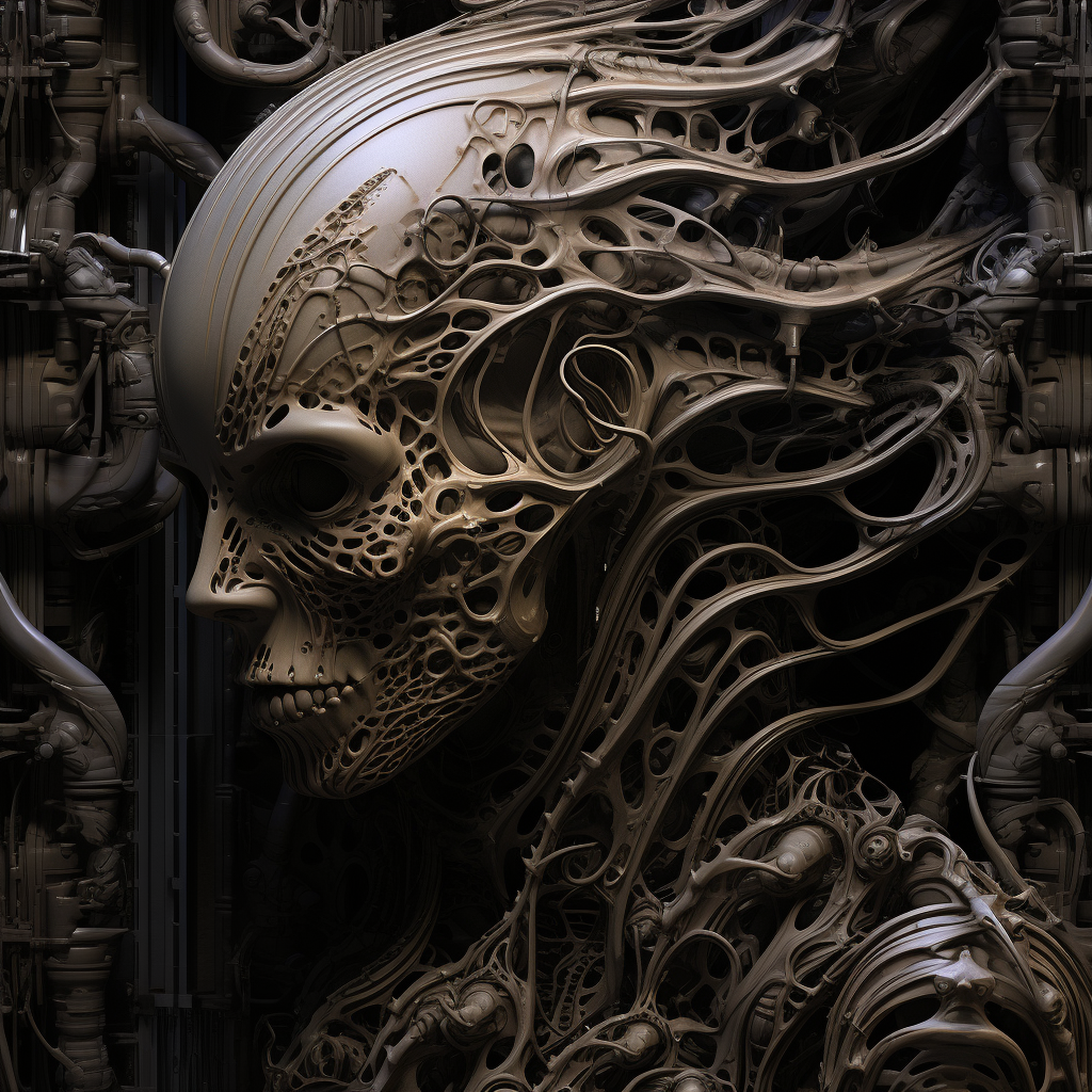 Bio-mechanical roots artwork Giger style