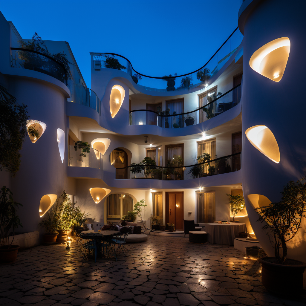 Biomimicry Residential Courtyard Lighting Design