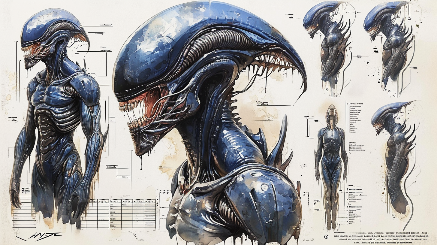 Bipedal Half-Human Teenage Male Xenomorph Venom Expression