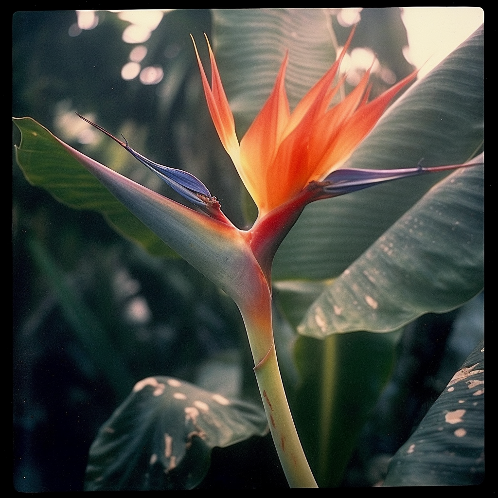 Colorful bird of paradise flower bouquet