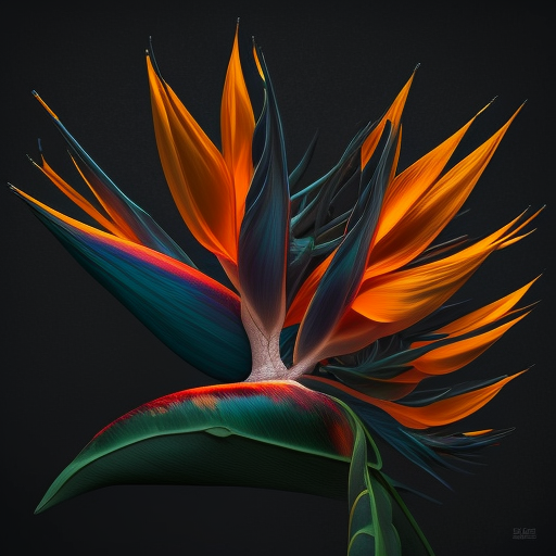 Colorful Bird Paradise Flower in France