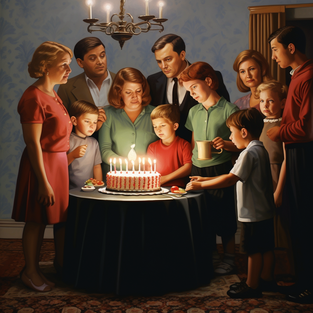 Boy Blowing Out Birthday Candles