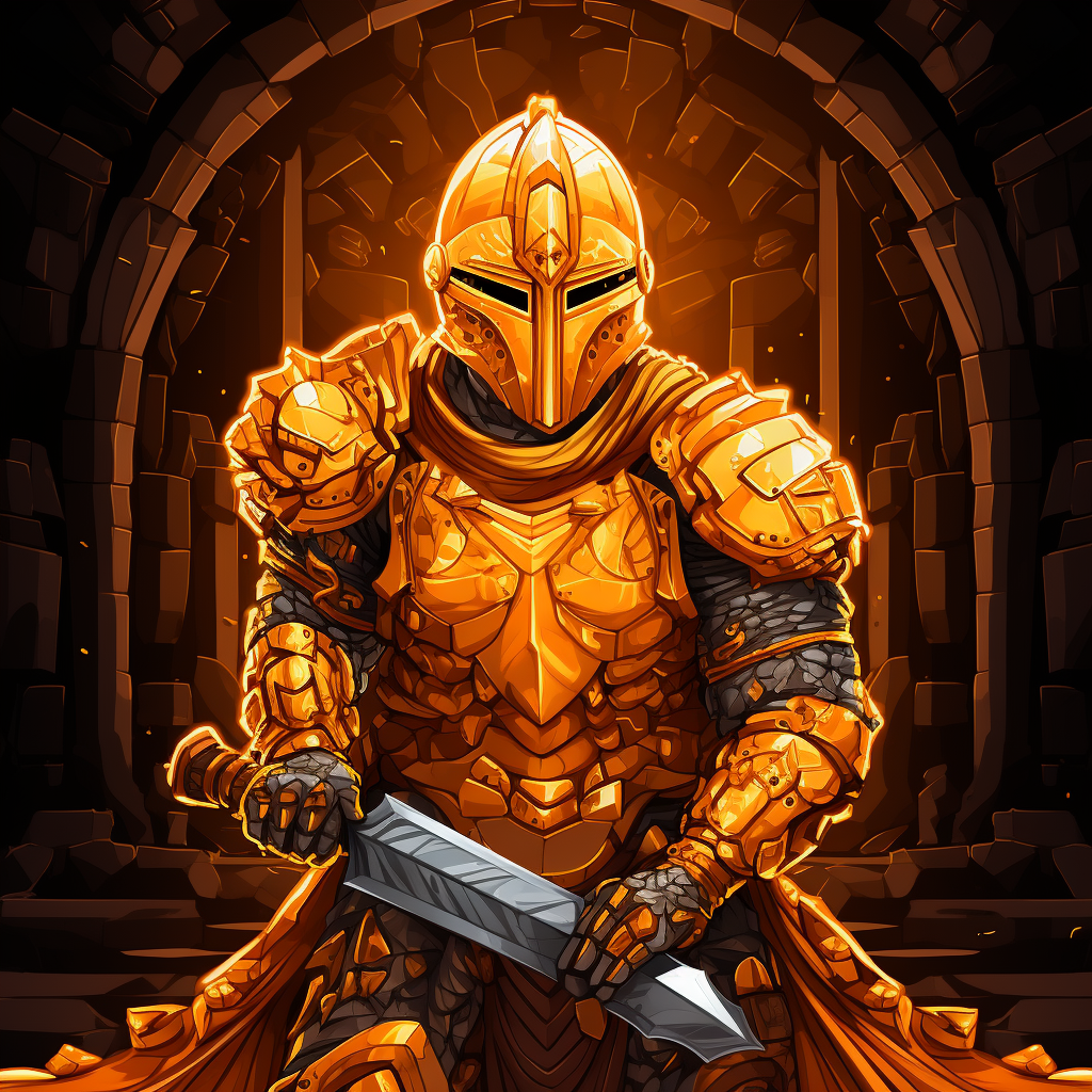 Bitcoin Knight Orange Armor