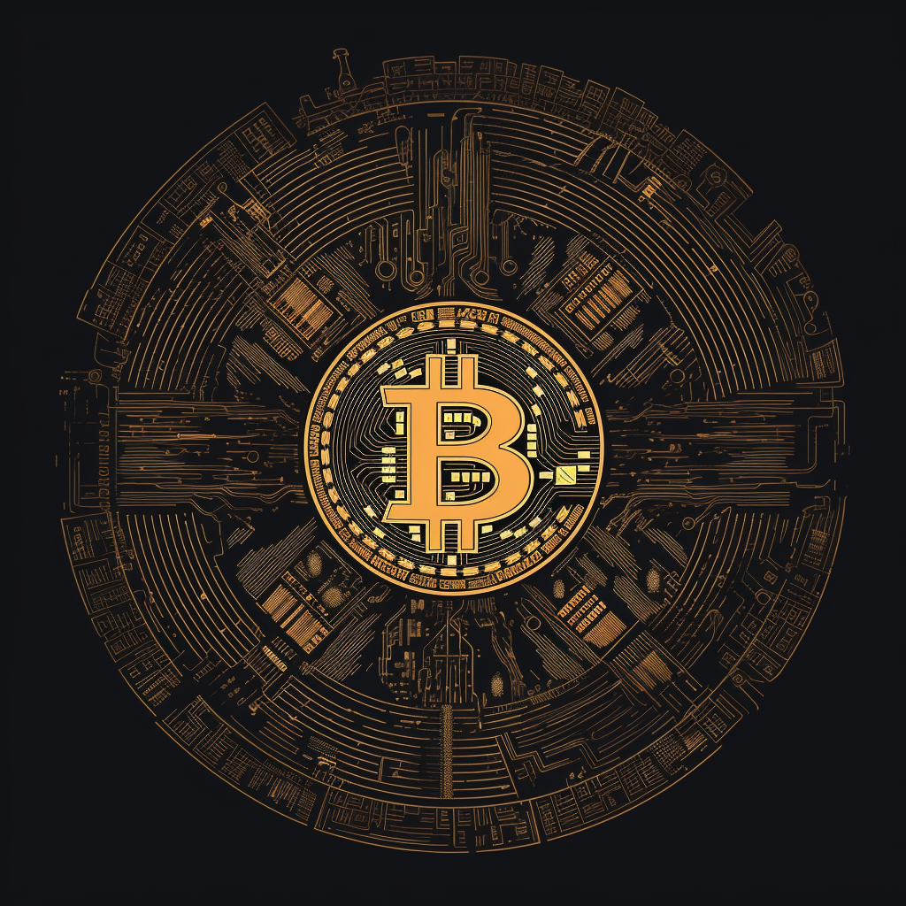 Bitcoin logo on t-shirt