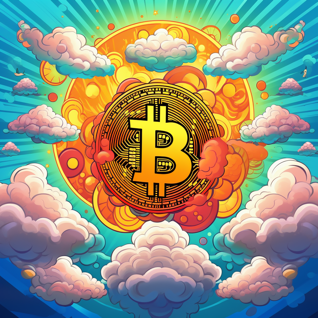 Bright bitcoin in the sky