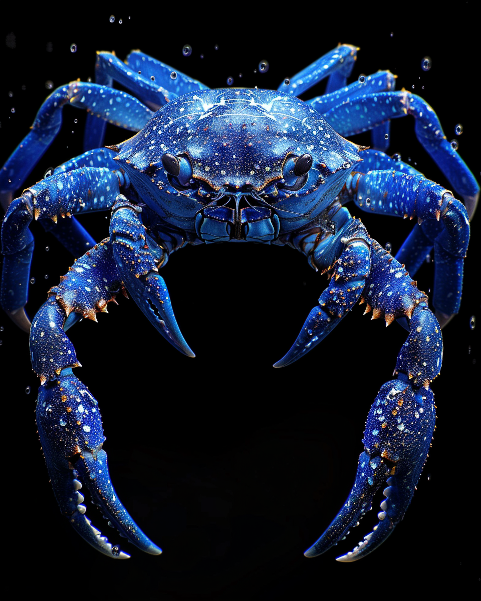 Bizarre Blue Crab with 6 Claws