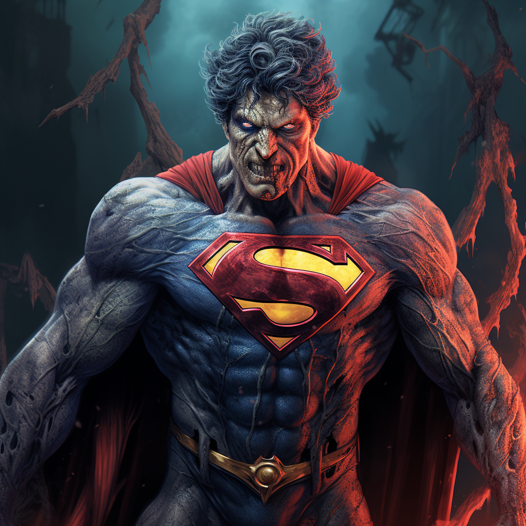 Bizarro Superman in Comic Book Style