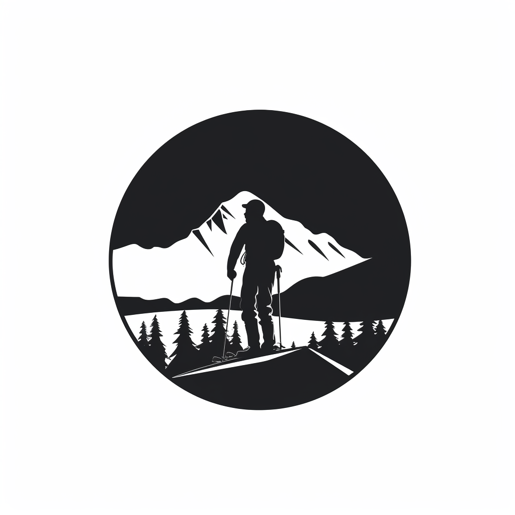 BL skiing camping outdoor logo