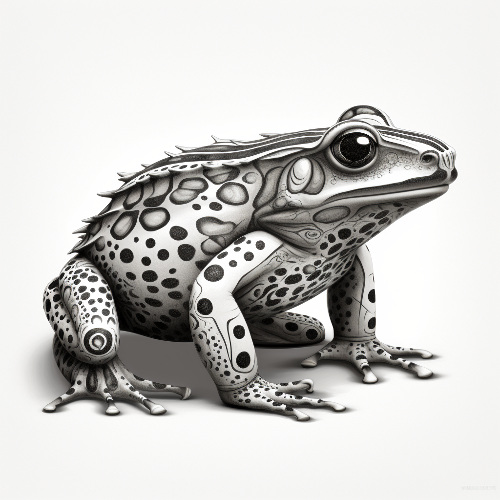 Stunning graphic of African bullfrog