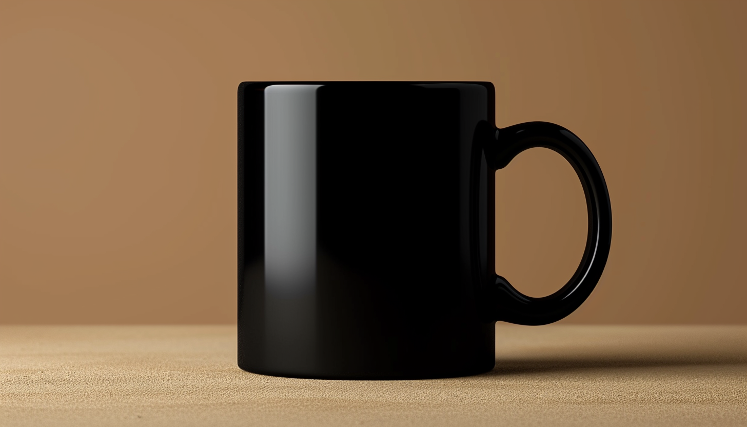 Black blank mug mockup