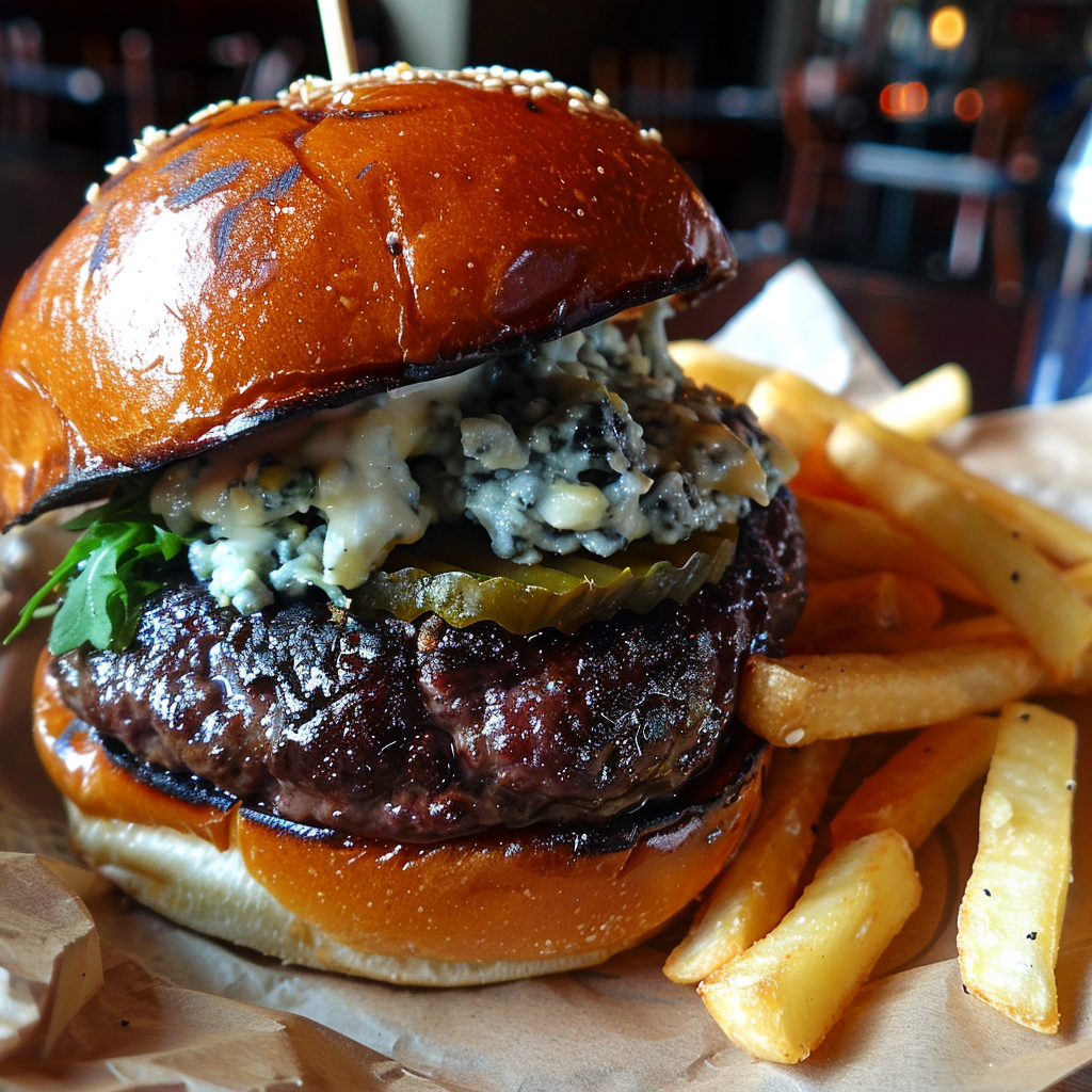 Tasty Black Blue Burger Blue Cheese