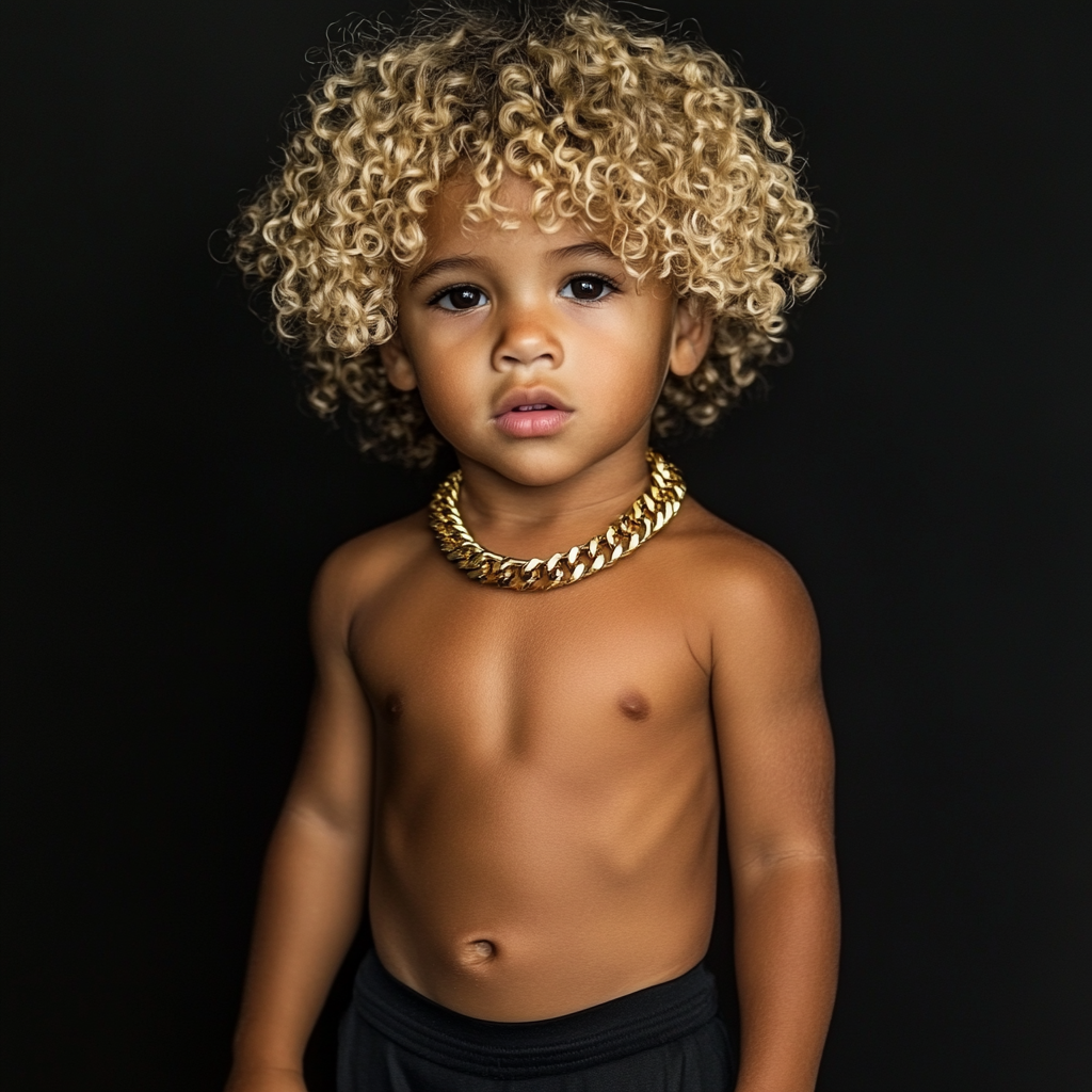 Muscular Black Boy Toddler Fashion