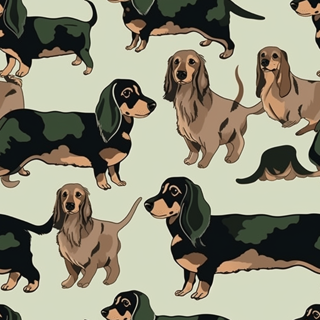 Black and Brown Dachshund Sketch