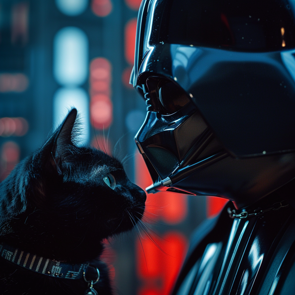 Black Cat Darth Vader Menacing