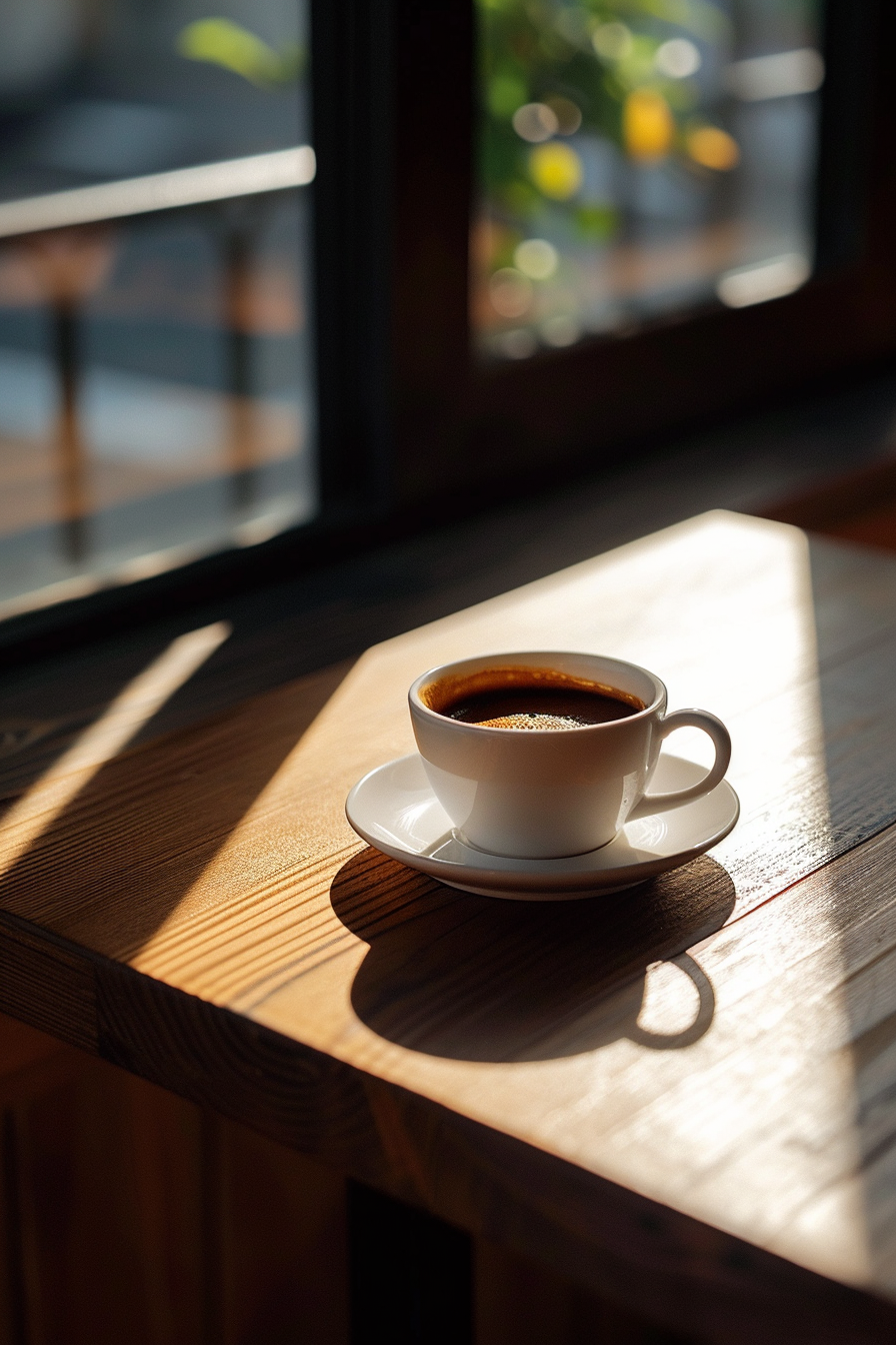 Cup of black coffee in Tokyo