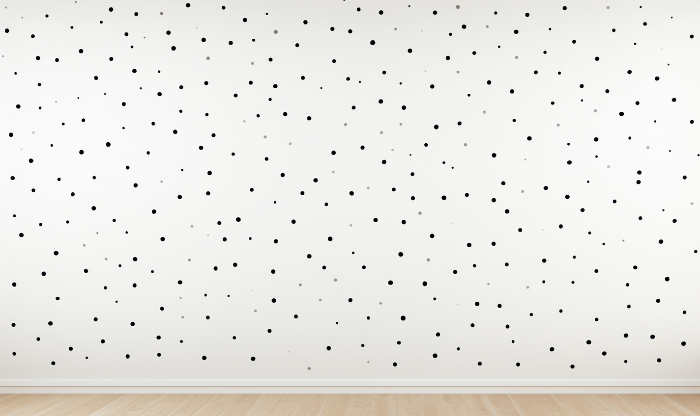 Abstract black dot pattern on white surface