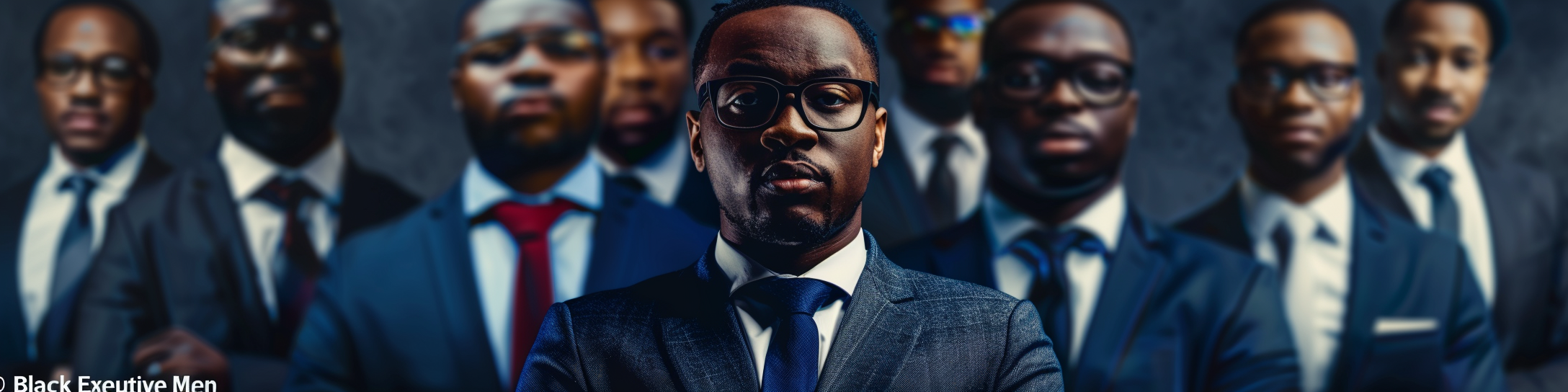 Black executive men leaders banner