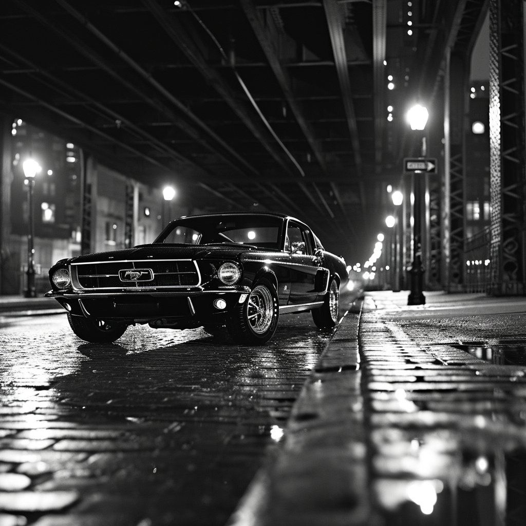 Stunning Black Ford Mustang with Wire Wheels