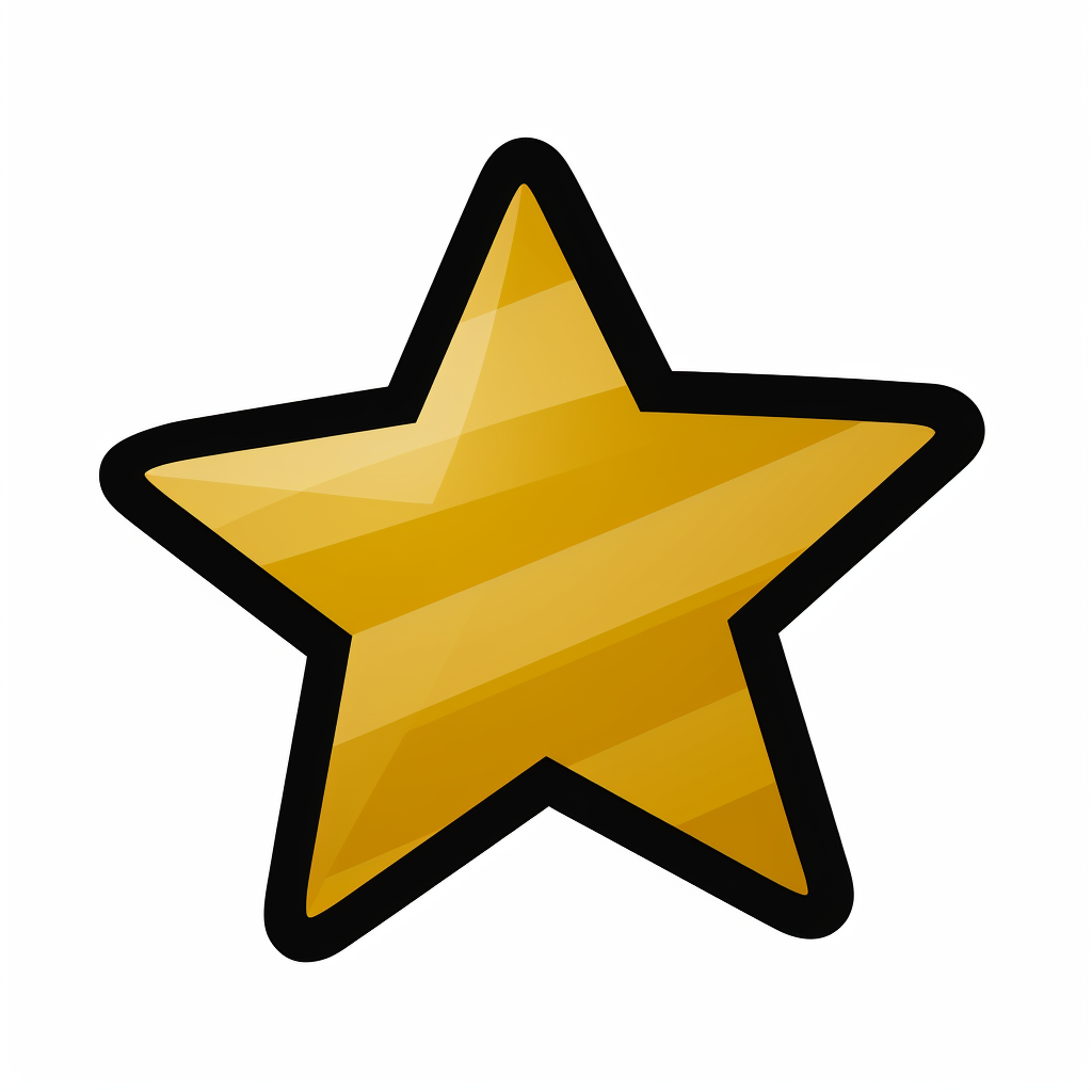 Black and gold chaos star icon