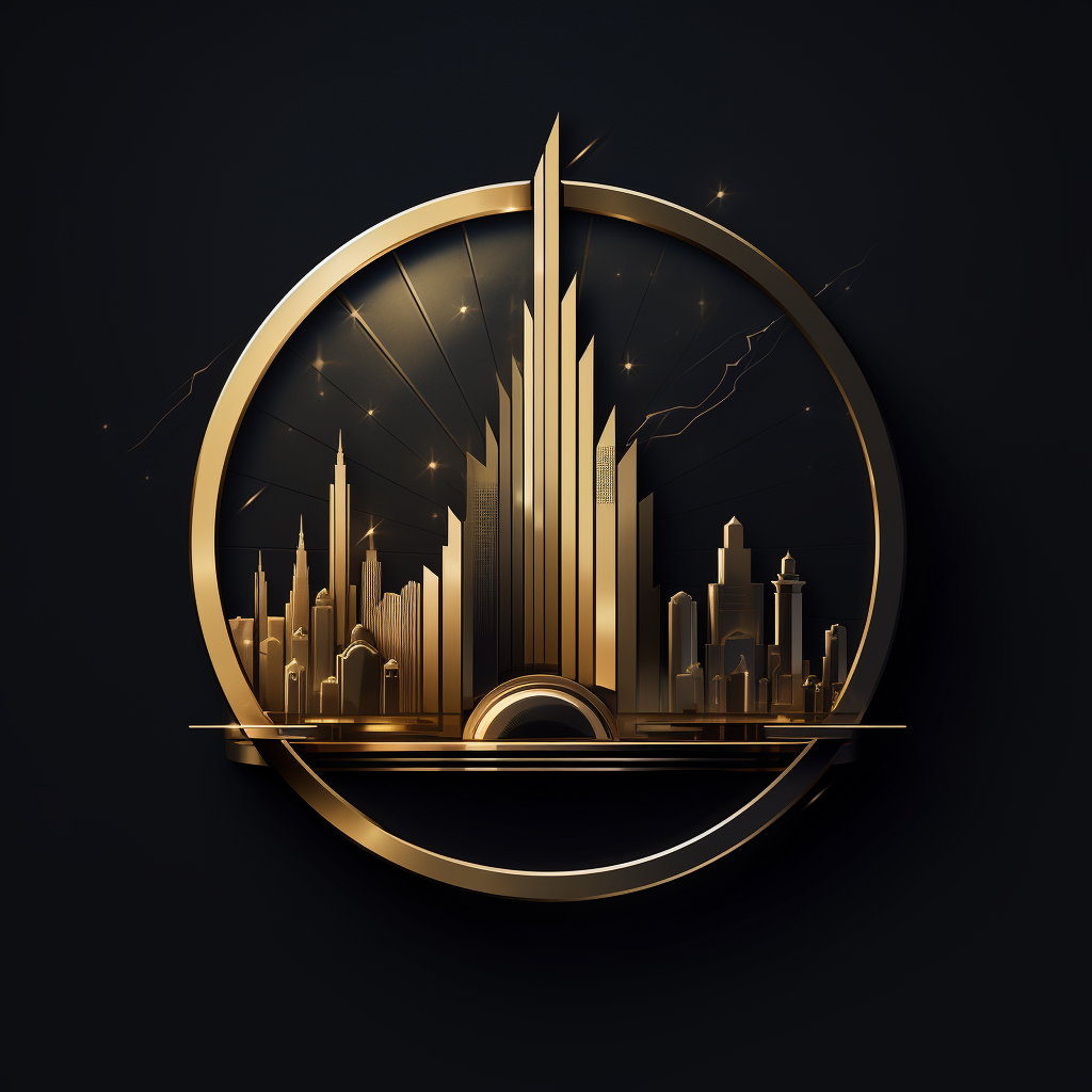 Black gold logo for event construction