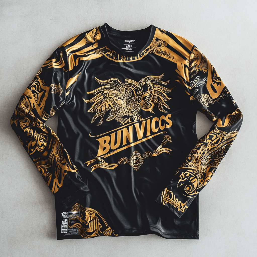 Black Gold Motocross Shirt Design