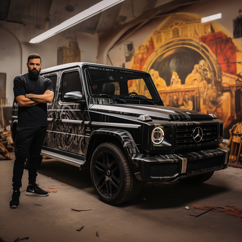 Black Gzhel G63 Painting Artwork