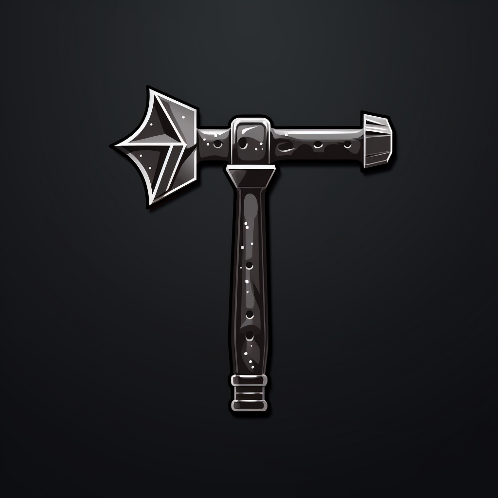 Black hammer tool icon