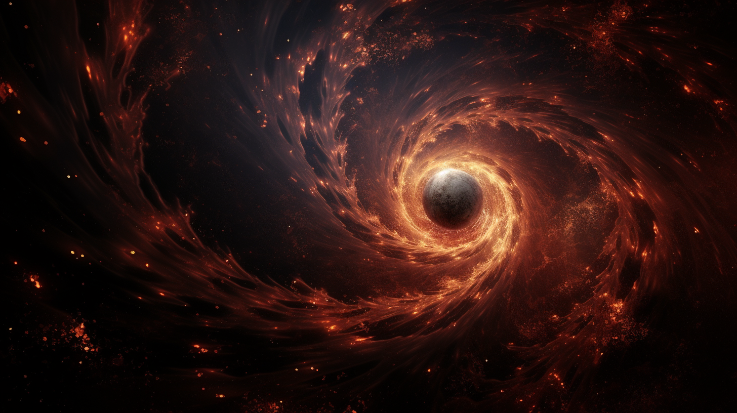 Image depicting black hole and supernova in the universe