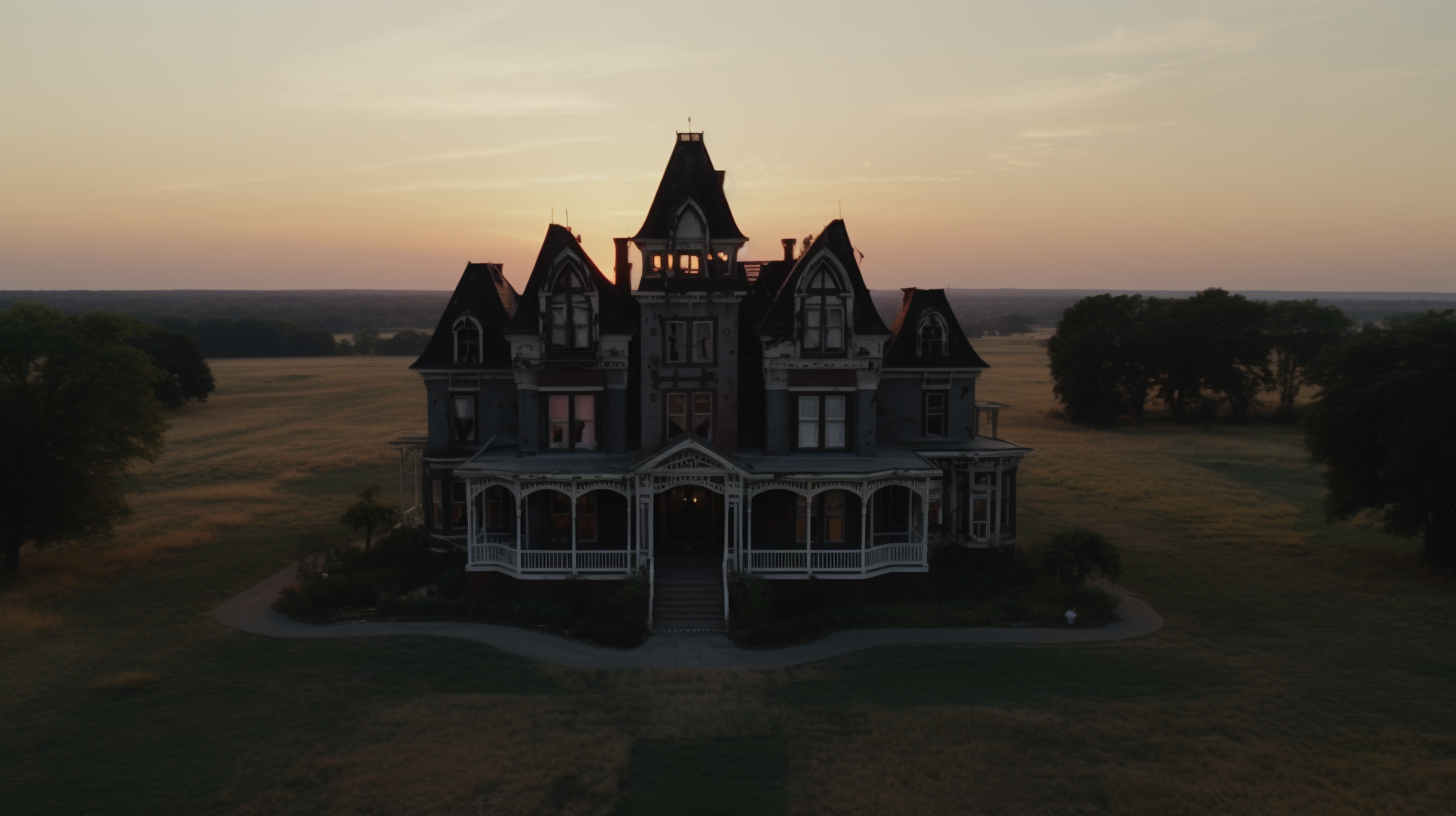 Eerie shadows over the decaying Black Hollow Mansion