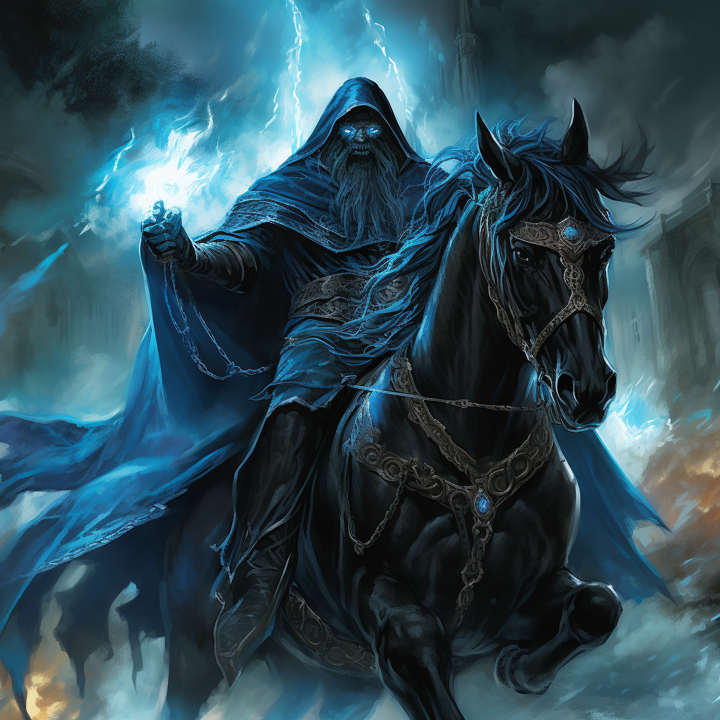 Black Horse with Giant Hands - Chonurgy Wizard