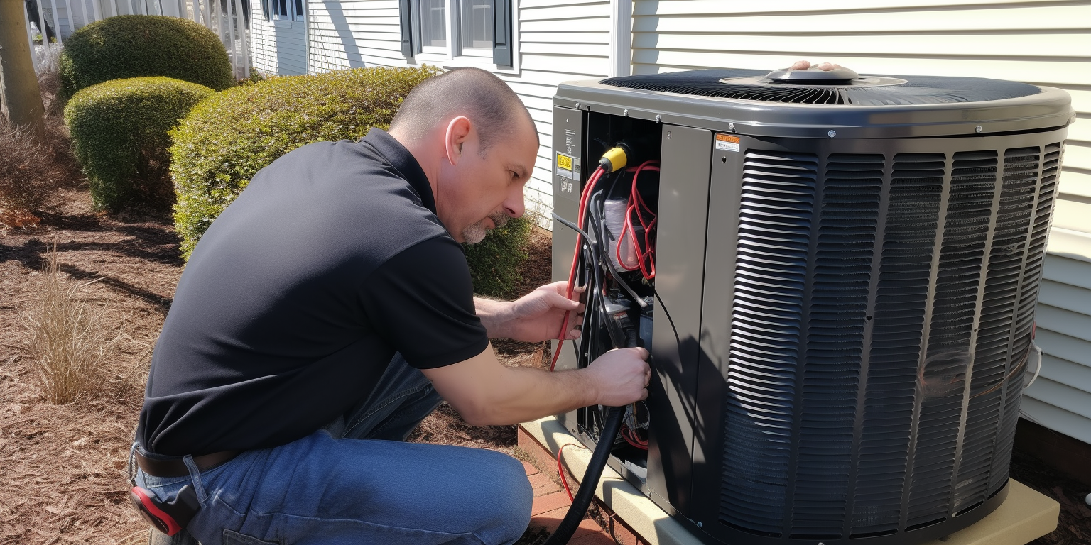 White American replacing HVAC system in Washington