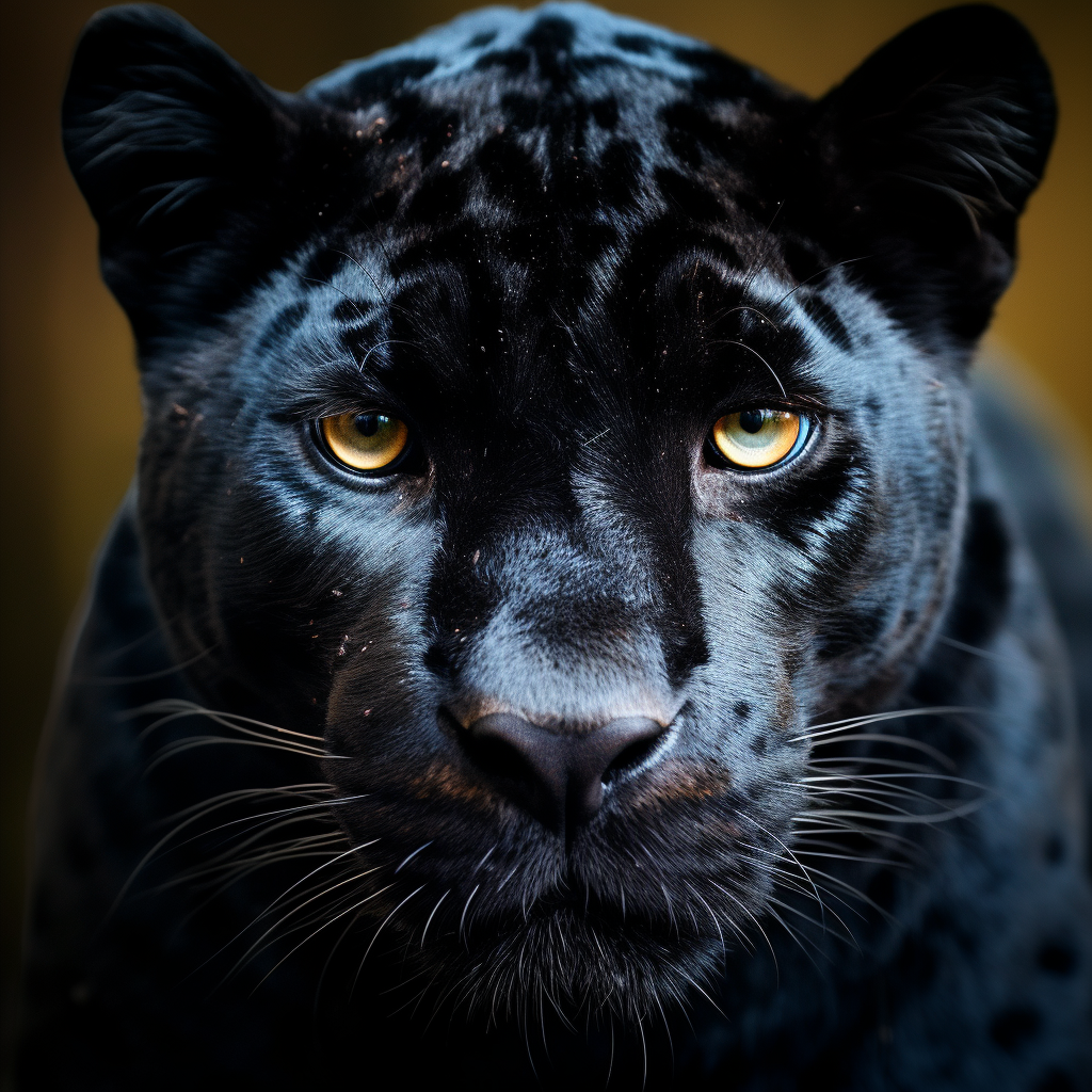 Black Jaguar with Gold Spots