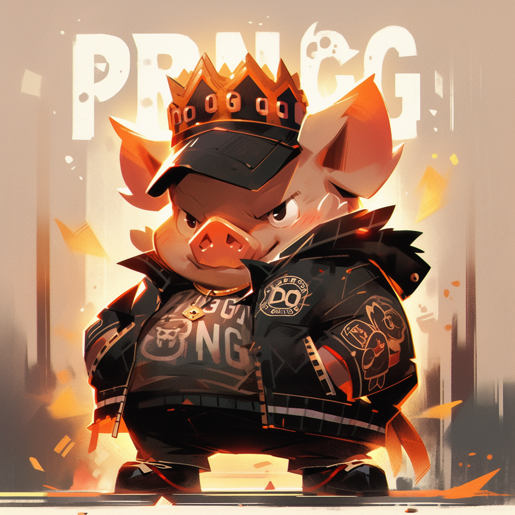 Cute black king baby pig